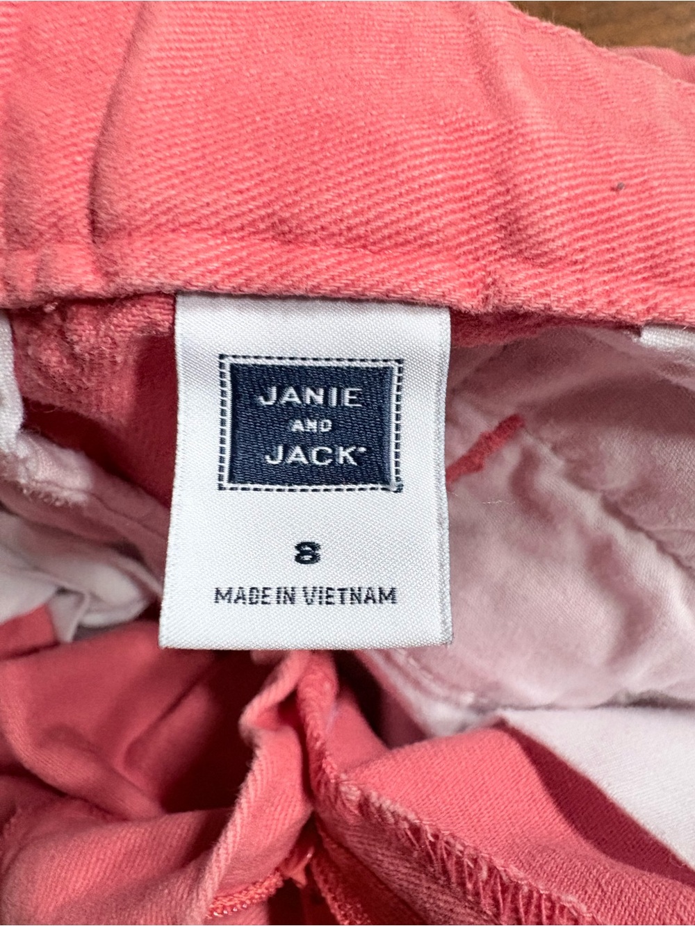 Janie and Jack Boys Light Red Pants